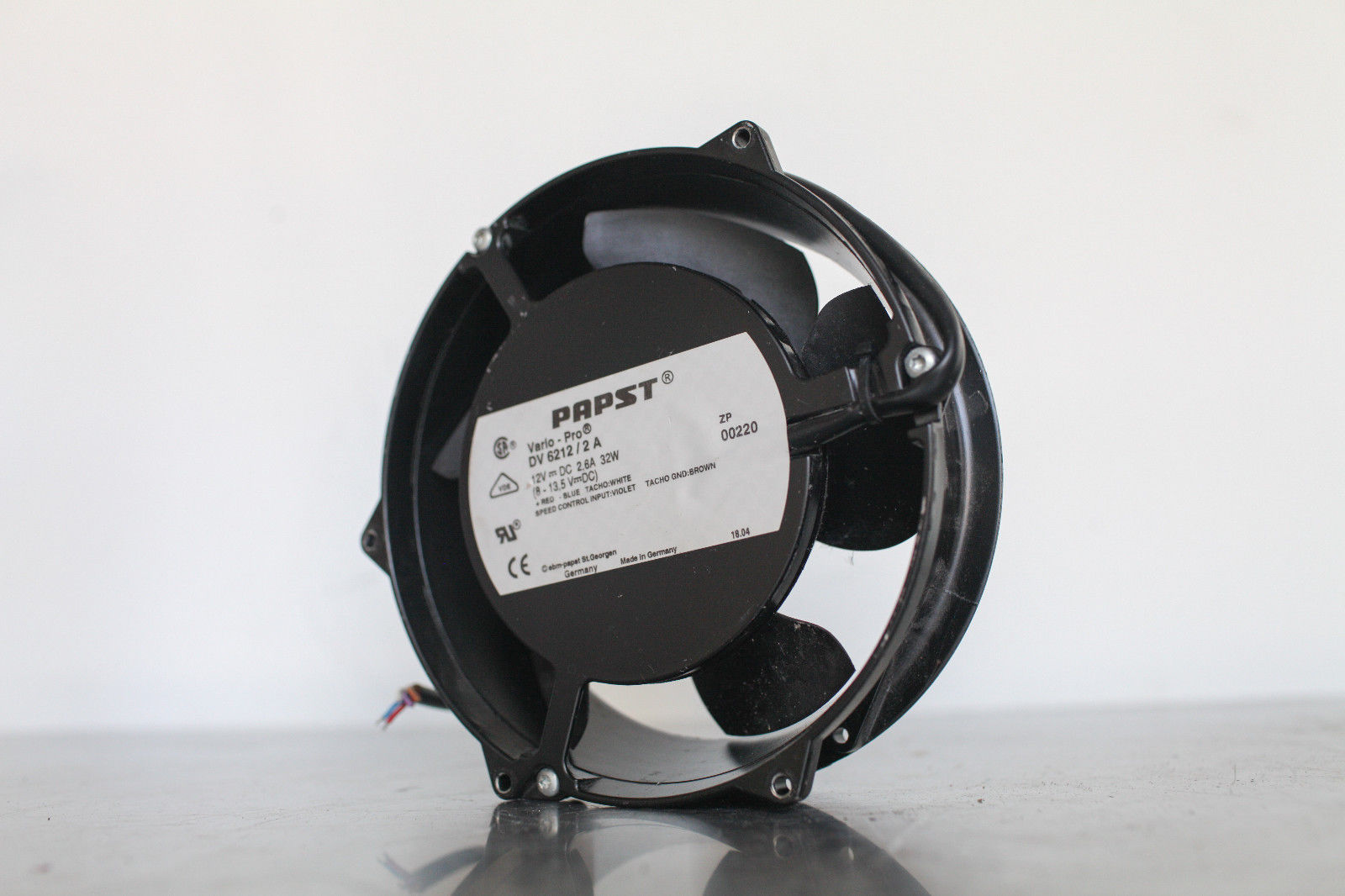 EBM Papst DV6212 Vario-Pro Case Cooling Fan 12 VDC 2A 32W w/ Tachometer