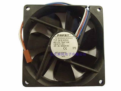 ebm papst ebm-papst TYP 3418 N/2HH, TYP3418N/2HH 48V 3.6W, 90x90x25mm Connector Server Square fan