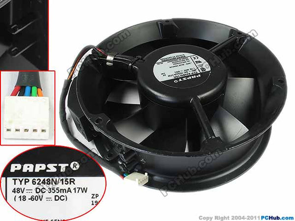 ebm papst TYP 6248N 15R DC 48V 17W 170x170x50mm Server Round fan