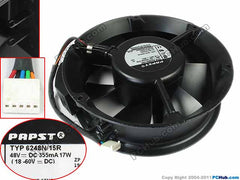 ebm papst TYP 6248N 15R DC 48V 17W 170x170x50mm Server Round fan