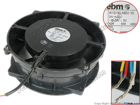 ebm-papst W1G180-AB31-10 Server Round Fan DC 24V 4.3A 0x0x70mm 4-wire