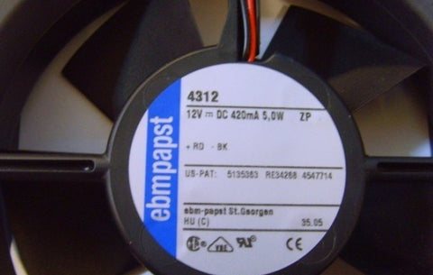 Original ebmpapst 4312 12032 12V cooling fan
