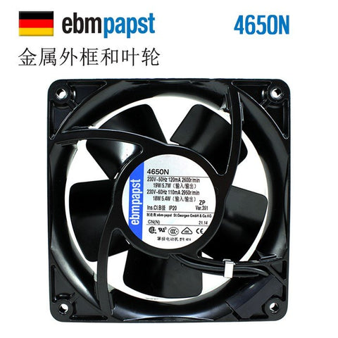 Ebmpapst 4650N 12038 12cm 120mm 220V all Metal aluminium cooling server fan high tempreture