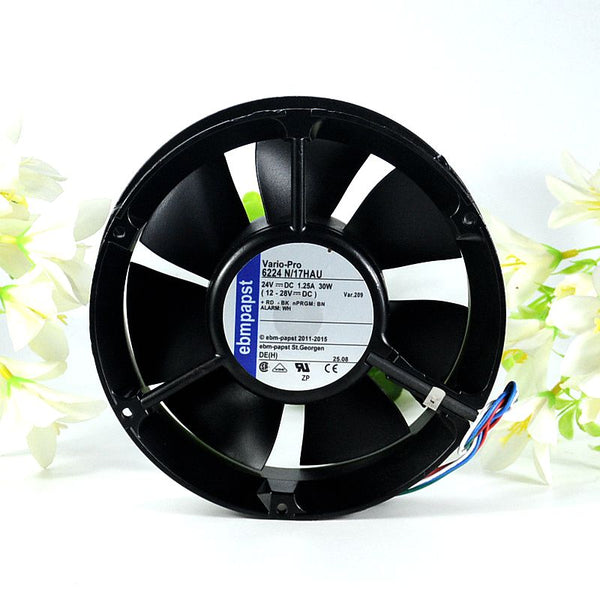ebmpapst 6224 N/17HAU 6224N/17HAU DC 24V 1.25A 172x172x51mm Server Round fan