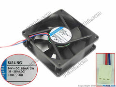 ebmpapst 8414 NG, 8414NG DC 24V 2W, 80x80x25mm , Connector Server Square fan