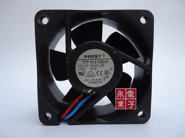 ebmpapst TYP 612 NGHH DC 12V 310MA 60x60x25mm Server Square fan