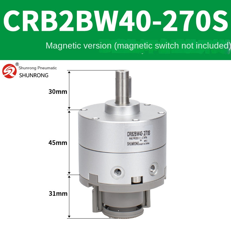Blade Type Swing Rotary Cylinder CRB1BW50-90S Degree CRB2BW15/20/30/90S/180S/270S