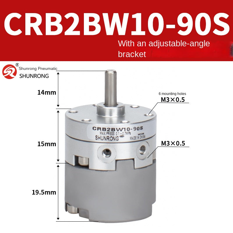 Blade Type Swing Rotary Cylinder CRB1BW50-90S Degree CRB2BW15/20/30/90S/180S/270S