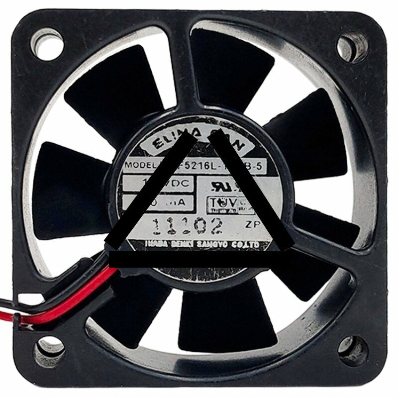 ELINA FAN HDF5216L-12HB-5 DC 12V 140mA 2 Wires 5015 Axial Cooling Fan