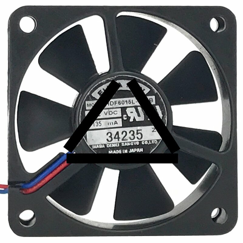 ELINA FAN HDF6015L-12HB DC 12V 135mA 2 Wires Axial Cooling Fan