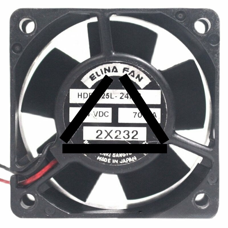 ELINA FAN HDF6025L-24HB DC 24V 70mA 2 Wires 2X232 Axial Cooling Fan