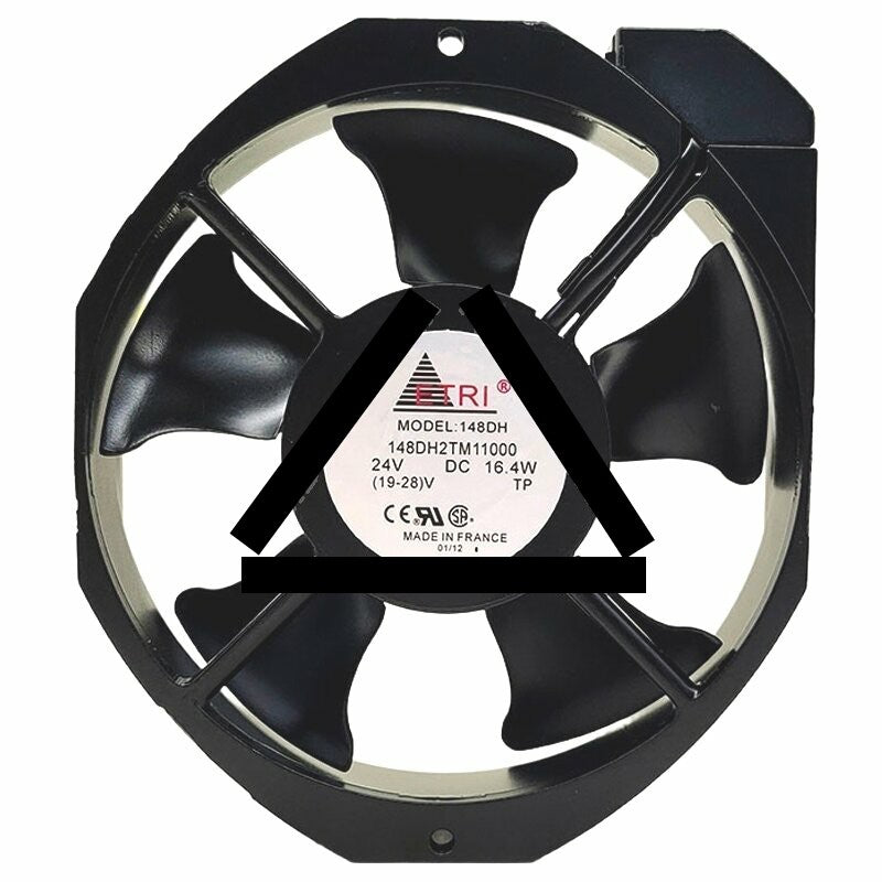ETRI 148DH2TM11000 DC 24V 16.4W 2 Wires 17238 Axial Cooling Fan