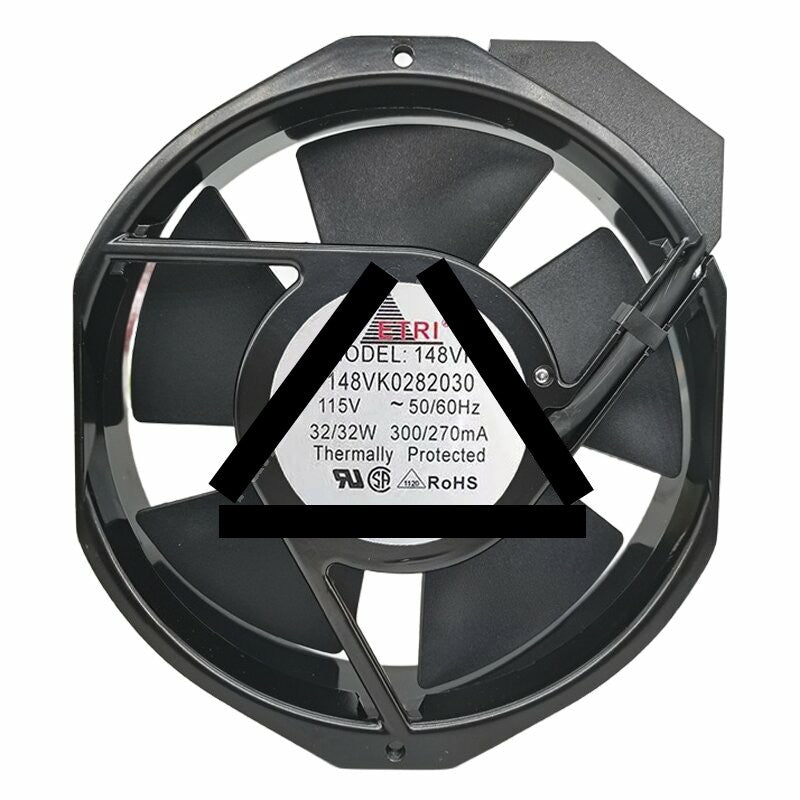 ETRI 148VK0282030 AC 115V 300 / 270mA 32 / 32W 17238 Thermally Protected Axial Cooling Fan