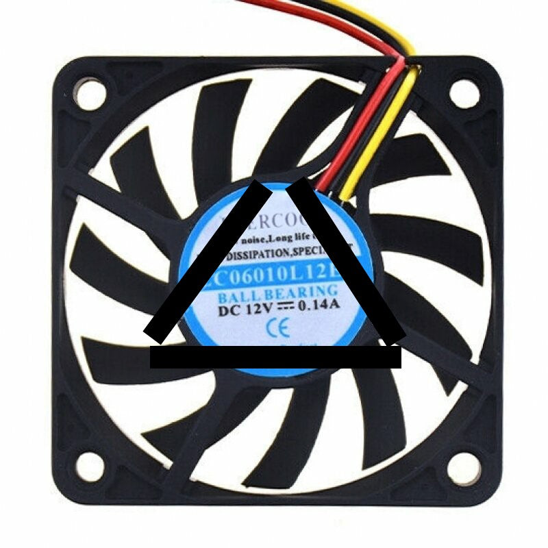 EVERCOOL EC06010L12ER DC 12V 0.14A 3 Wires Axial Cooling Fan