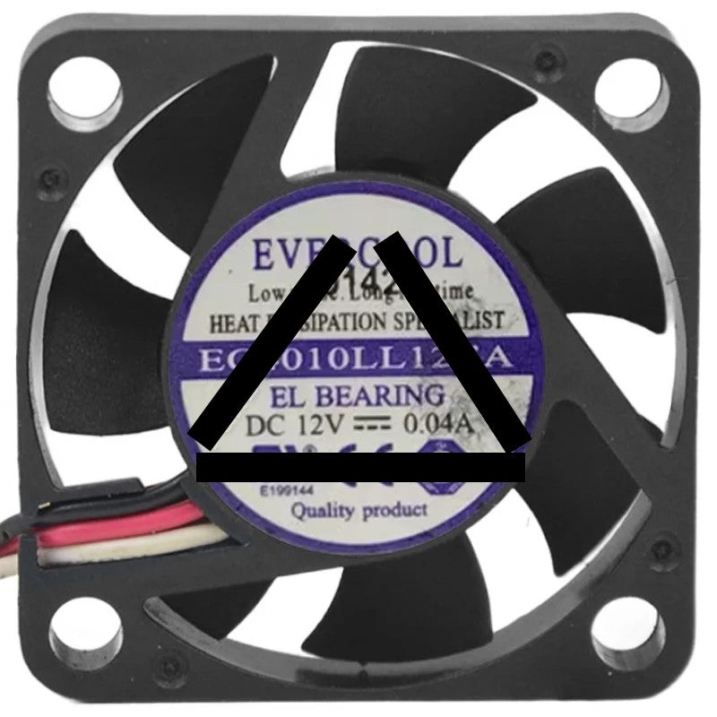 EVERCOOL EC4010LL12EA DC 12V 0.04A 3 Wires Axial Cooling Fan