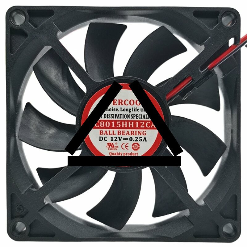 EVERCOOL EC8015HH12CA 12V 0.25A 2 / 3 Wires Cooling Fan