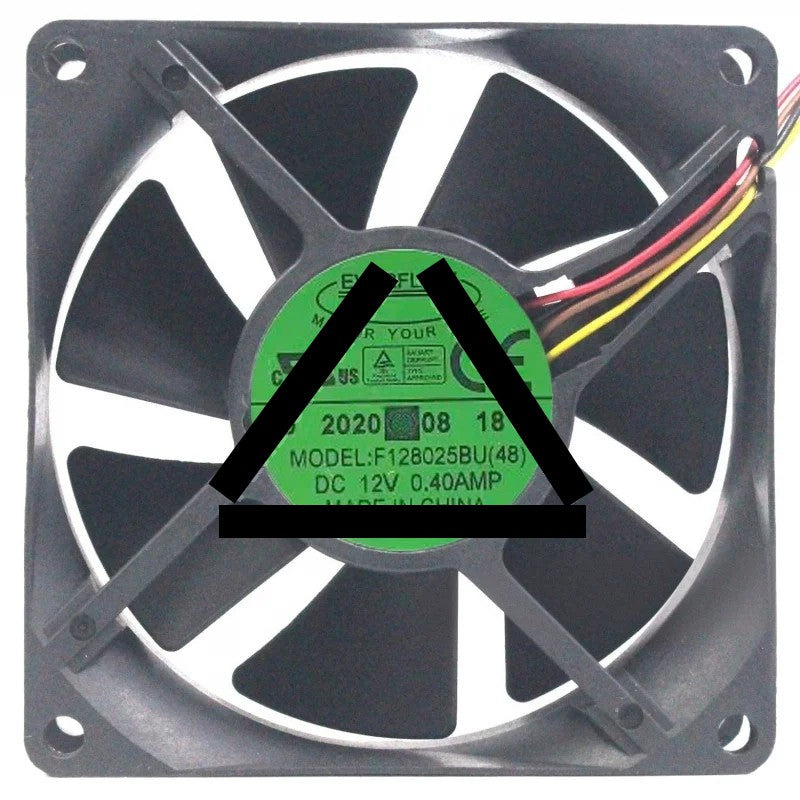 EVERFLOW F128025BU 12V 0.40AMP 4 Wires Axial Cooling Fan