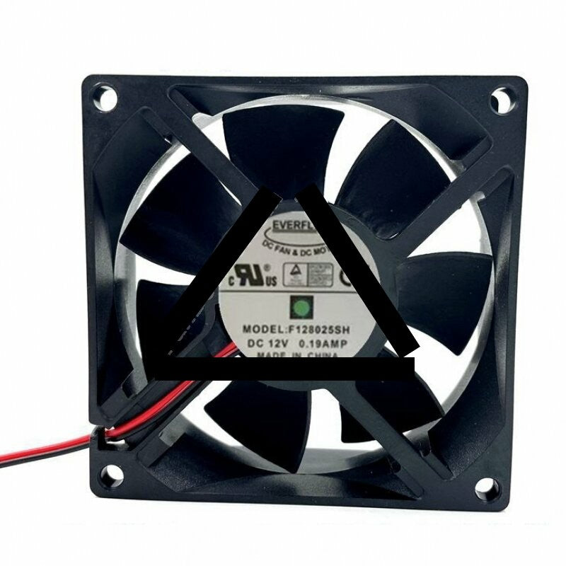 EVERFLOW F128025SH DC 12V 0.19A 2 Wires / 3 Wires / 4 Wires Axial Cooling Fan