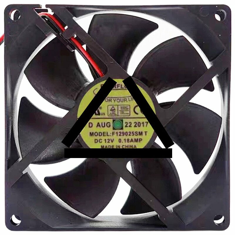 EVERFLOW F129025SMT 12V 0.18AMP 2 Wires Axial Cooling Fan