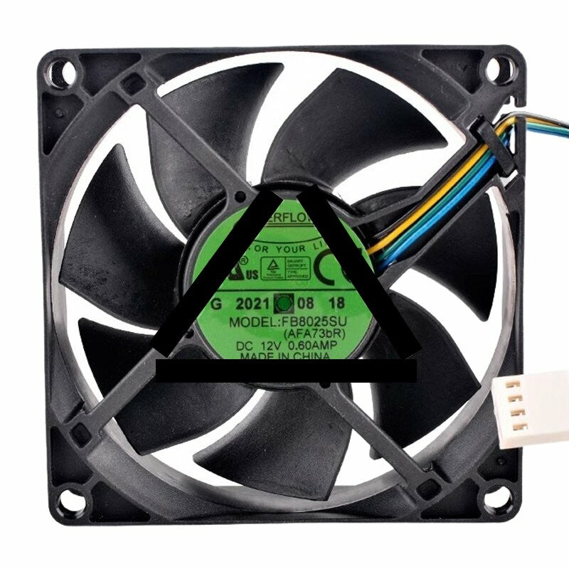 EVERFLOW FB8025SU DC 12V 0.60AMP 8025 Axial Cooling Fan