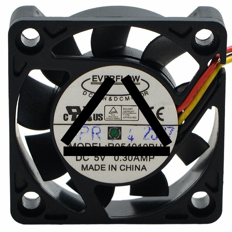 EVERFLOW R054010BU DC 5V 0.30AMP 3 Wires Axial Cooling Fan