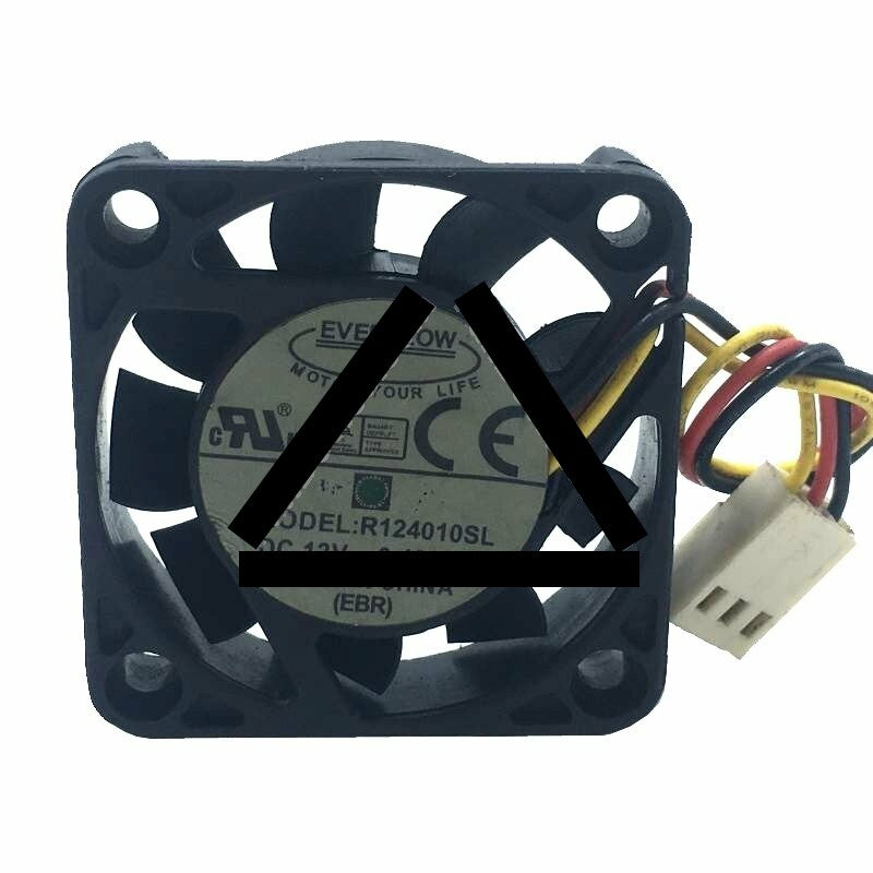 EVERFLOW R124010SL DC 12V 0.10A 3 Wires Axial Cooling Fan
