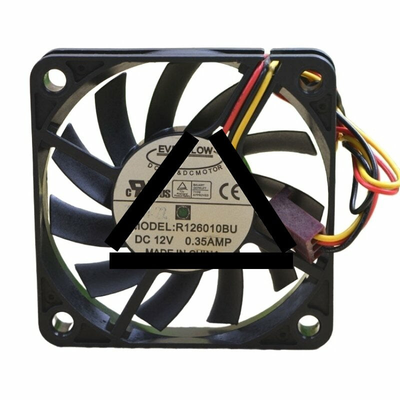EVERFLOW R126010BU DC 12V 0.35A 2 Wires / 3 Wires Axial Cooling Fan