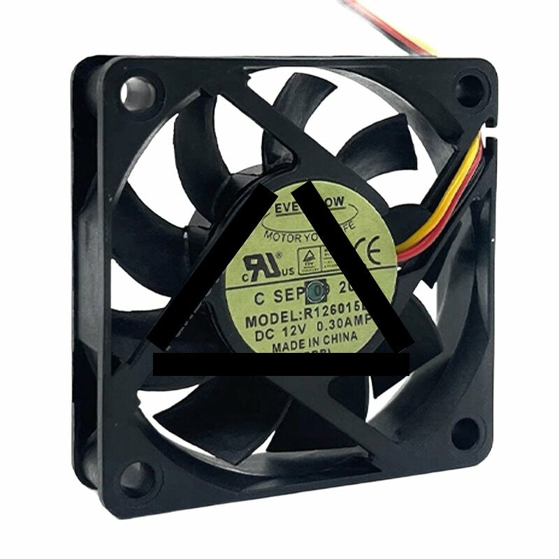 EVERFLOW R126015BH DC 12V 0.30AMP 6015 Axial Cooling Fan