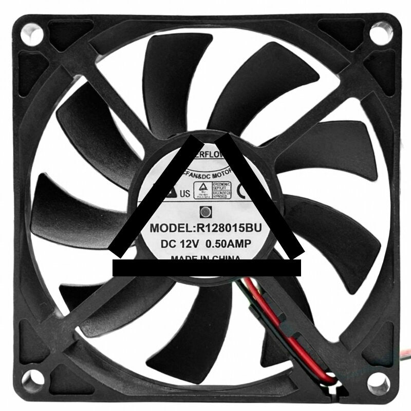 EVERFLOW R128015BU DC 12V 0.50AMP 2 Wires Axial Cooling Fan