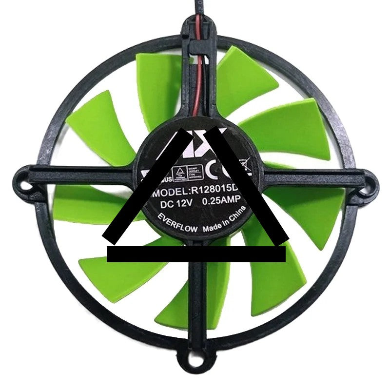 EVERFLOW R128015DM 12V 0.25AMP 2 Wires Axial Cooling Fan