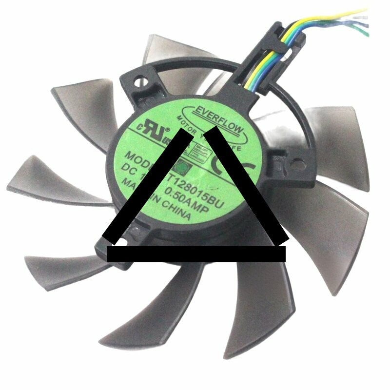 EVERFLOW T128015BU DC 12V 0.50AMP 4 Wires Axial Cooling Fan