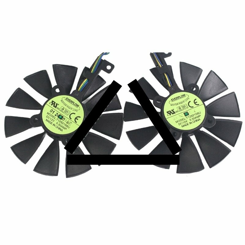 EVERFLOW T129215BU 12V 0.50AMP Axial Cooling Fan