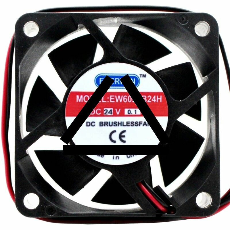 EVERWIN EW6025B24H DC 24V 0.1A 2 Wires Brushless Axial Cooling Fan