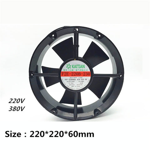 F2E-220B-230 220*220*60mm 220V/380V 0.45A 65W Axial Fan Cabinet Cooling Fan Small Blower