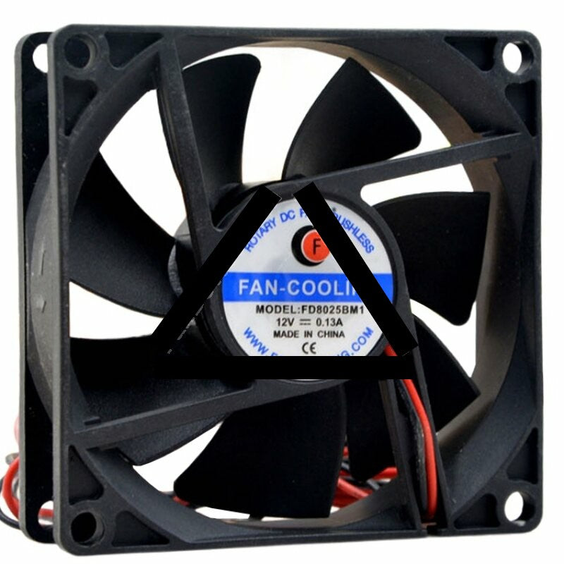 FAN-COOLING FD8025BM1 DC 12V 0.13A 2 Wires / 3 Wires / 4 Wires Brushless Axial Cooling Fan