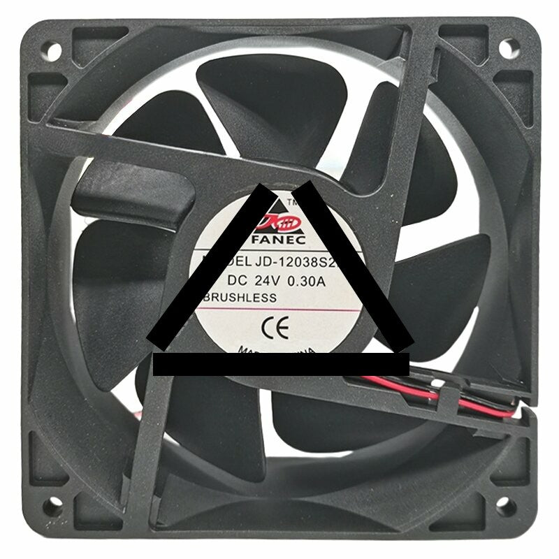 FANEC JD-12038S2H0 24V 0.30A 2 Wires DC Brushless Axial Cooling Fan