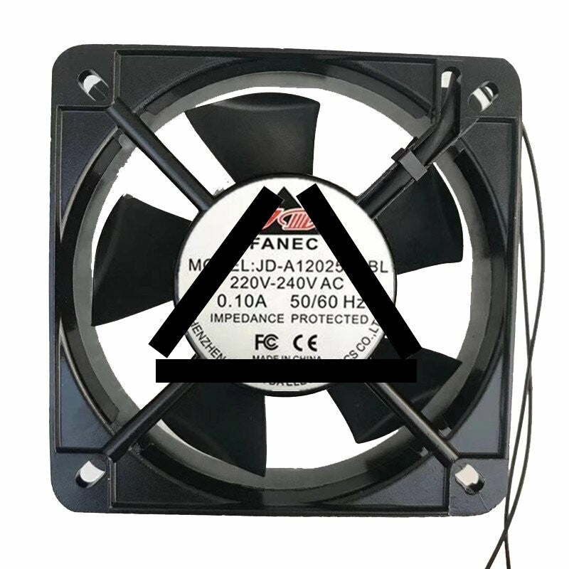 FANEC JD-A12025H2BL JD-A12025H2SL AC 220/240V 0.10A 2 Wires Axial Cooling Fan