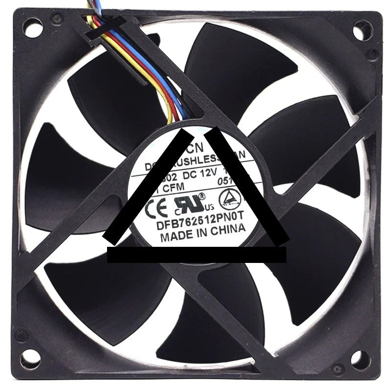 FCN DFB762512PN0T 12V 1A 4 Wires 71CFM Axial Cooling Fan