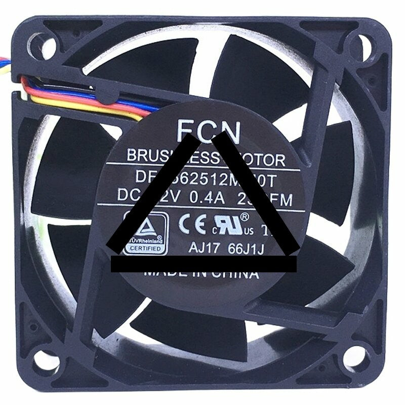 FCN DFS562512MM0T DC 12V 0.4A 4 Wires Brushless 23CFM Axial Cooling Fan