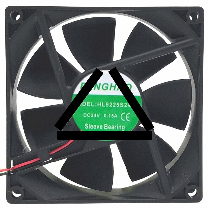 FENGHAO HL9225S24H DC 24V 0.15A 2 Wires Sleeve Bearing Axial Cooling Fan