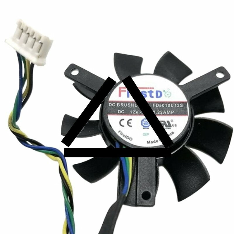 Firstd FD5010U12S DC 12V 0.22AMP 4 Wires Brushless Axial Cooling Fan