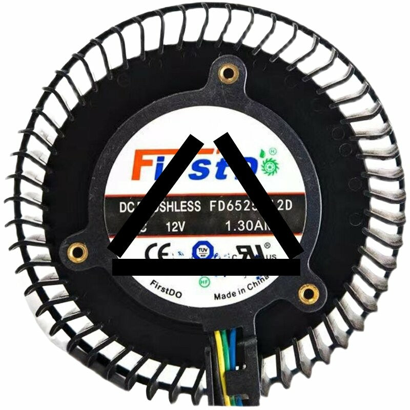 Firstd FD6525H12D DC 12V 1.30AMP 6525 Axial Brushless Cooling Fan