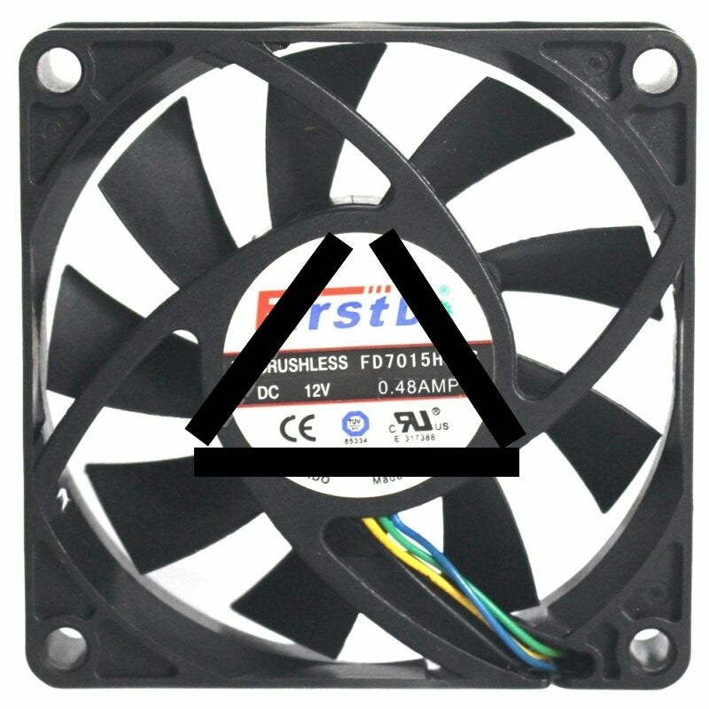 Firstd FD7015H12S DC 12V 0.48AMP 4 Wires Brushless Axial Cooling Fan