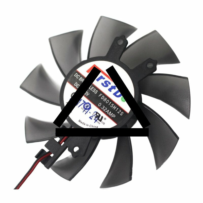 Firstd FD8015H12S DC 12V 0.32AMP 2 Wires Brushless Axial Cooling Fan