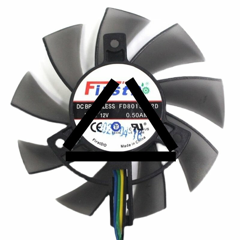 Firstd FD8015U12D DC 12V 0.50AMP 4 Wires Brushless Axial Cooling Fan