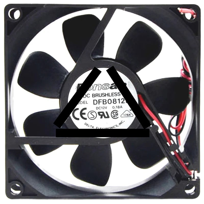 Fonsan DFB0812H 12V 0.18A 2 Wires Axial Cooling Fan