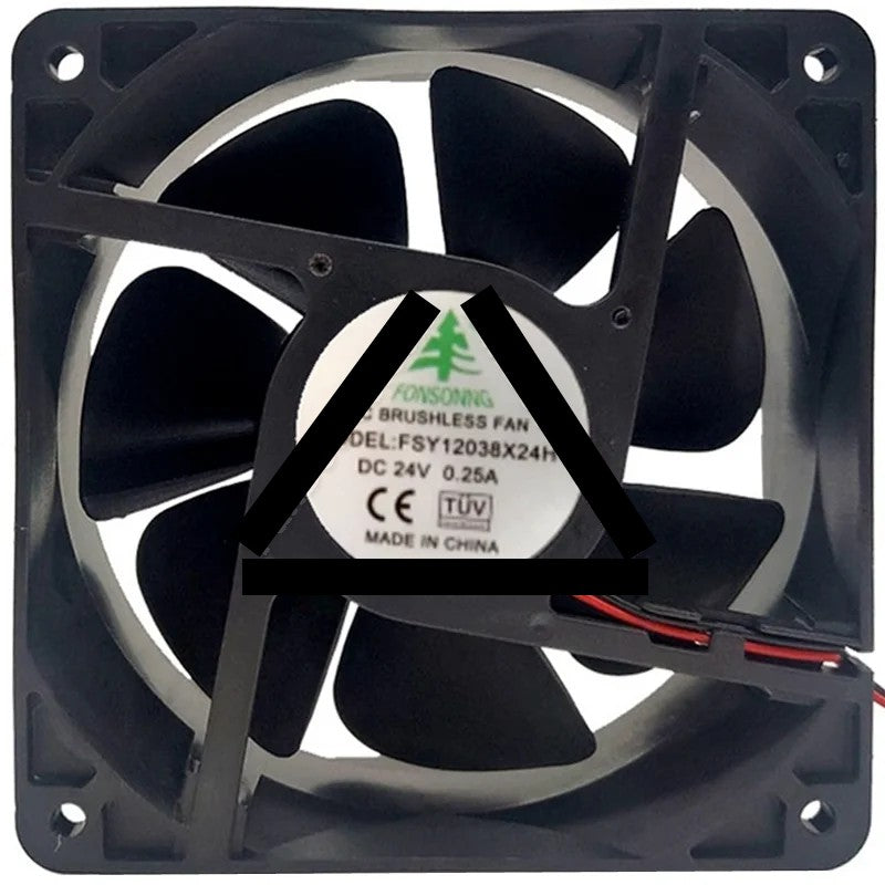 FONSONING FSY12038X24H 24V 0.25A DC Brushless 2 Wires Cooling Fan