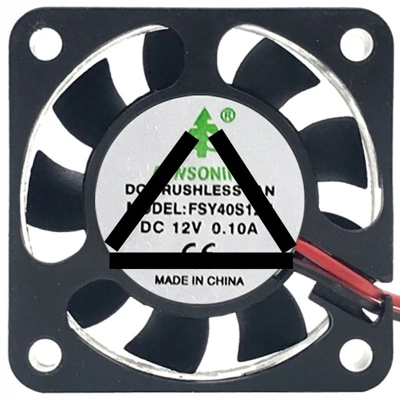 FONSONING FSY40S12H 12V 0.10A DC Brushless 2 Wires Axial Cooling Fan