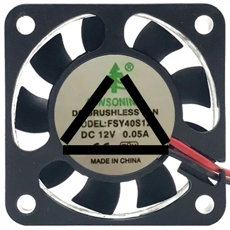 FONSONING FSY40S12L 12V 0.05A DC Brushless 2 Wires Axial Cooling Fan