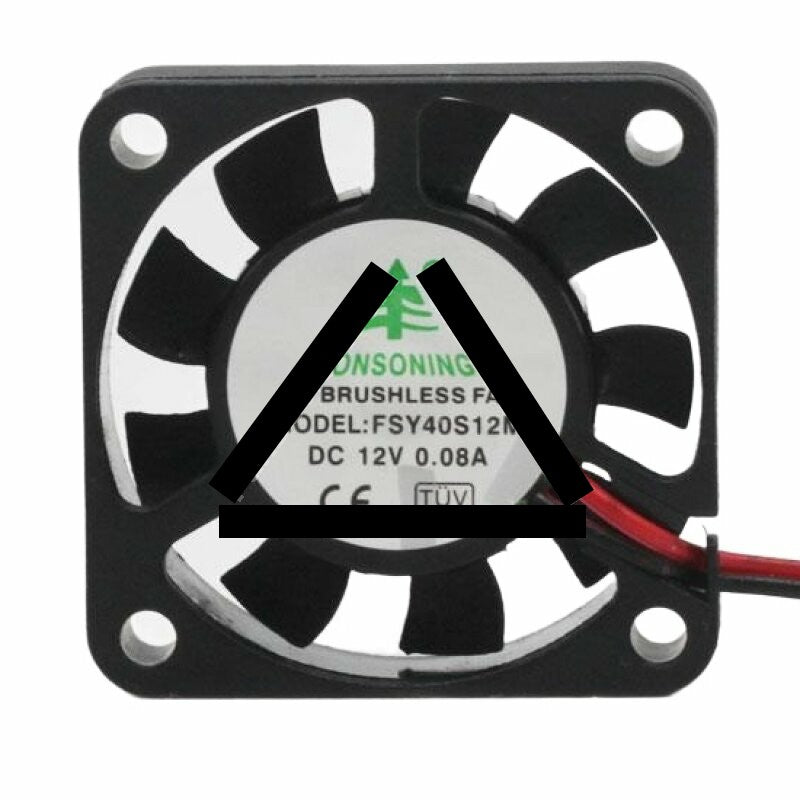 FONSONING FSY40S12M DC 12V 0.08A 2 Wires Axial Cooling Fan
